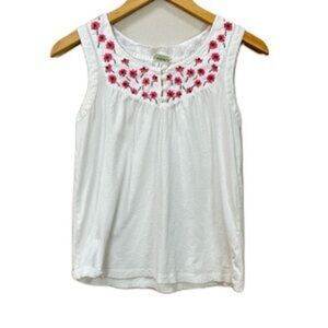 Little Yellow Button Floral Detail‎ Size Small Tank Top